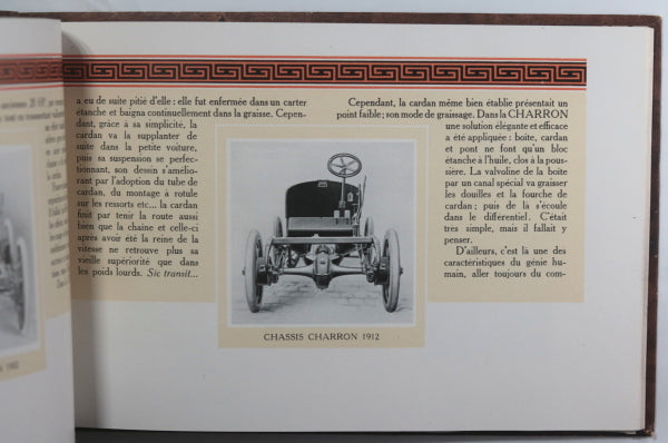 1912 France catalogue luxueux automobiles Charron, illustré Bofa