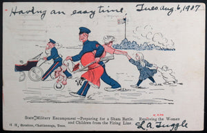 1907 USA humorous military postcard