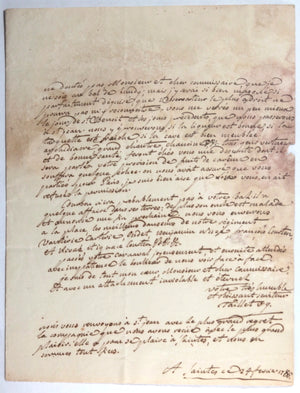 1786 France 2 lettres du vicaire général Taillet à Saintes (Charente)