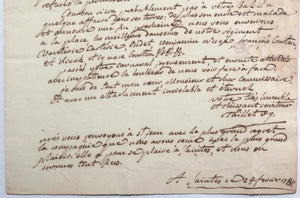 1786 France 2 lettres du vicaire général Taillet à Saintes (Charente)