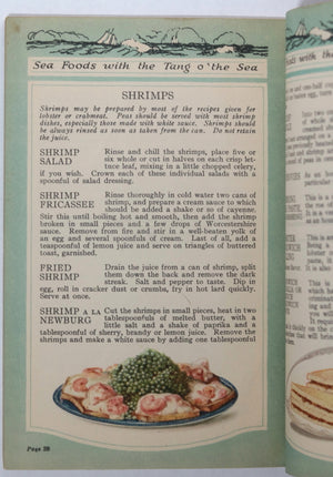 c.1930 USA Sea Food recipe book Frank Davis Gloucester MA