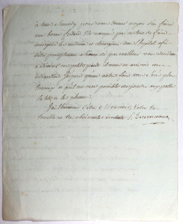 1788 France lettre Gueau de Gravelle Reverseaux intendant La Rochelle