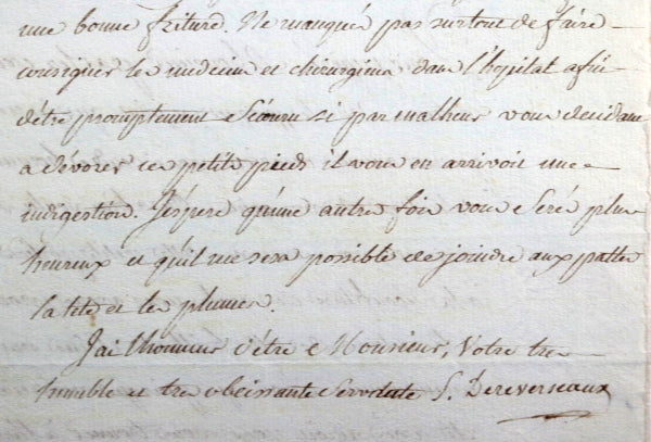1788 France lettre Gueau de Gravelle Reverseaux intendant La Rochelle