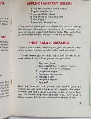 1957 USA Mussulman Pennsylvania Dutch recipe book