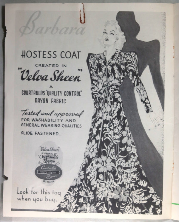 1938 Canada Courtaulds ‘Rayon Reporter’ magazine Vol 1 Num 1