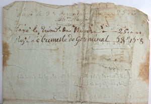 1794 France Bordeaux certificat service frégate Républicaine Française