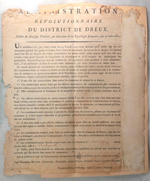 1794 recensement grains et farines district Dreux (Eure-et-Loir)