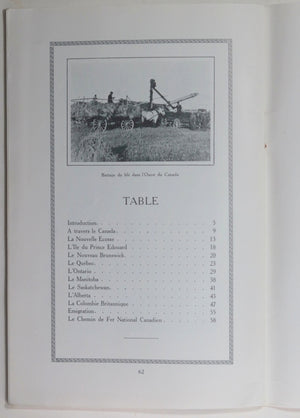 c. 1922 CNR pamphlet tourisme/emigration  'Au Travers le Canada’