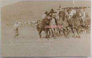 1916 USA photo postcard Missoula MT stampede Cuba Crutchfield