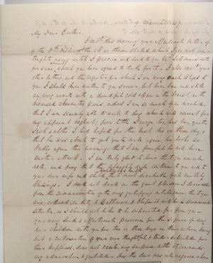 1847 Annapolis brother's letter to Dr. John B. Wells Surgeon US Army