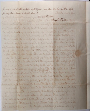 1847 Annapolis brother's letter to Dr. John B. Wells Surgeon US Army