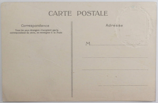 1908 carte postale Farman dans son biplan vol de Chalon à Reims