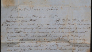 1849 USA letter from Urbana OH to Lee County IA