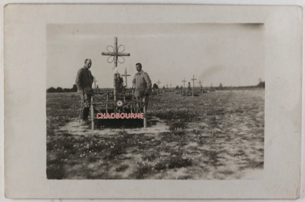 Guerre 14-18 France carte postale photo tombe soldat français