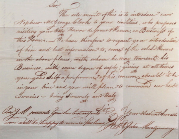 1800 letter American Consul Spain to Richard Codman Boston merchant