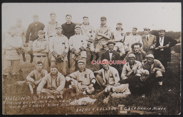 c. 1910 USA photo postcard Minnesota men's baseball teams