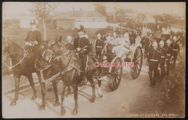 1913 UK funeral procession of Pvt H. F. Case R.M.L.I