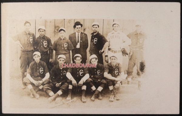 1907 USA photo postcard Cincinnati men’s baseball teams