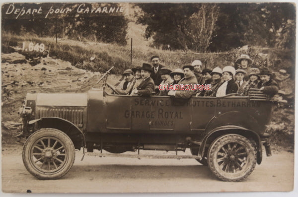 1921 France carte postale photo service grottes de Bétherram