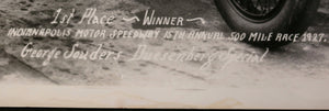 1927 USA photo Sauders winner Indianapolis 500 mile race