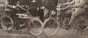 c.1910s France CPA, photo 2 hommes sur motocyclettes