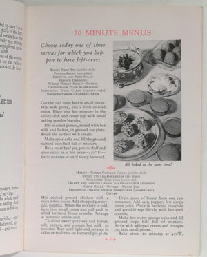 1931 USA Pyrex recipe book ‘Getting the Most out of Foods’