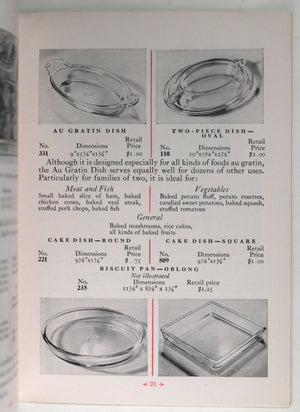 1931 USA Pyrex recipe book ‘Getting the Most out of Foods’