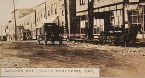 !920s Canada photo postcard of Golden Avenue South Porcupine Ontario