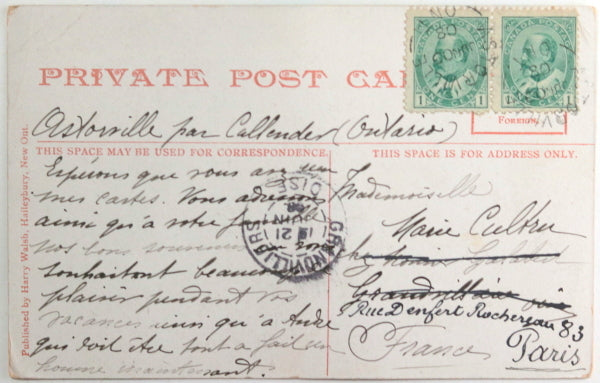 1908 Canada postcard, early years of Haileybury Northern Ontario