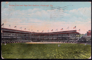 1918 USA postcard Forbes baseball field Pittsburgh PA