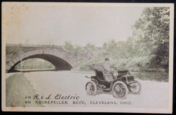 USA advertising postcard Rauch & Lang & electric cars, Cleveland OH