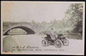 USA advertising postcard Rauch & Lang & electric cars, Cleveland OH