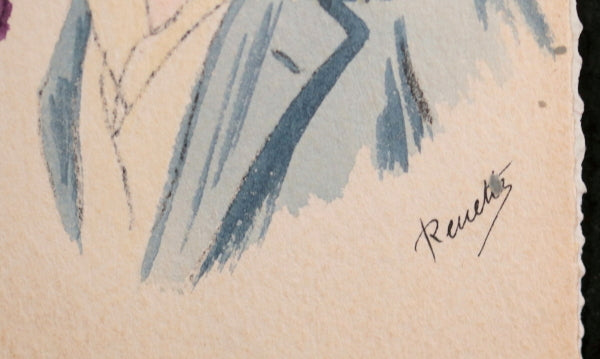  France dessin femme à Noel c. 1910s