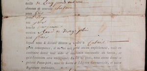 1801 Dunkerque passeport agent Commercial Majesté de Prusse pour marin