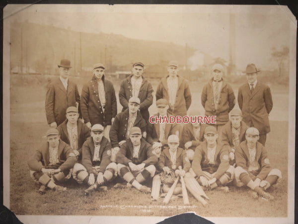 1918 USA photo amateur men’s baseball Pittsburgh District champions