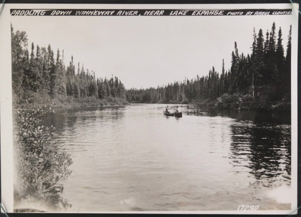 Canada photo by Cloutier of canoeists in Northern Quebec c. 1920s