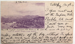 1904 USA postcard view of Altman Cripple Creek Colorado