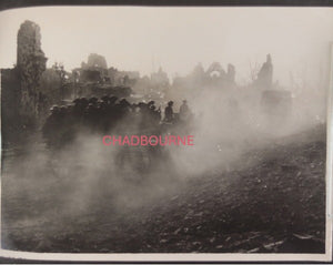 WW1 UK photo British troop moving through Ypres Battle of Ridges Vimy