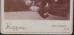 USA large cabinet card photo of Newmarket New Hampshire family c.1900