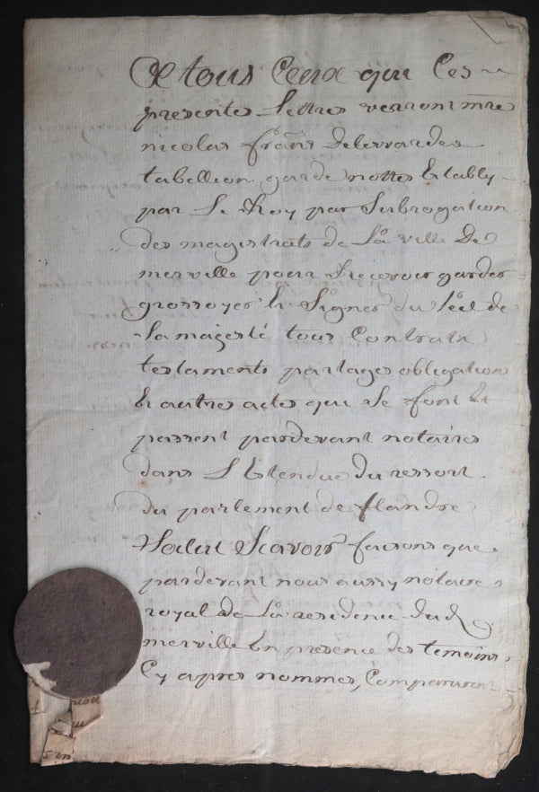 1773 Merville (Flandres) document responsabiltés