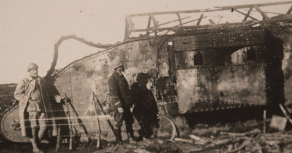 WW1 1916 photo British Female Mark I tank ‘C16’ Somme France