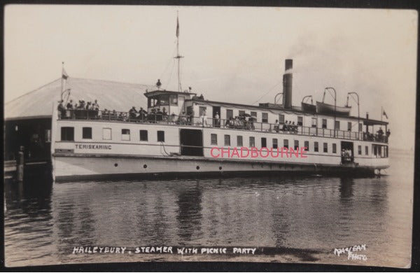 Canada photo postcard ‘TEMISKAMING’ steamship Haileybury Ontario