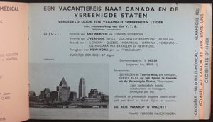 1936 Belgique pamphlet Canadian Pacific croisières/vacances