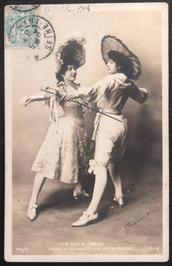 1904 France CPA photo danse ‘Le Cake Walk au Nouveau Cirque’