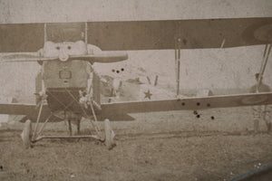 Guerre 14-18 France deux photos biplans français: 1 Nieuport, 1 capoté