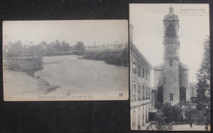 WW1 era USA military fourteen (14) French postcards sent home