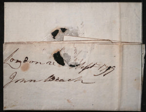 1799 letter London UK to Boston Merchant John Codman, ship seized