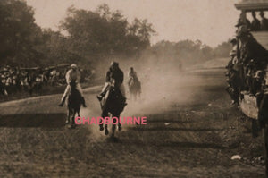 1908 USA Belle Fourche S.D. photo postcard horse race at fair