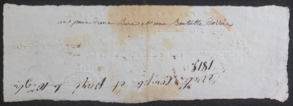 1815 France Chambéry logement pour 2 militaires (Allies)