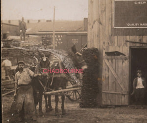 c. 1911 USA photo postcard blacksmith shop Cushing Oklahoma